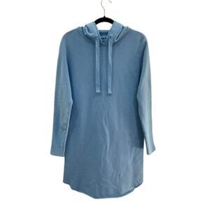 Frank & Eileen Mini James Hooded Dress Size Small Bright Baby Blue Triple Fleece